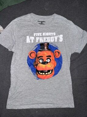 Five Nights at Freddy's Gray Graphic Tee - Orange Character